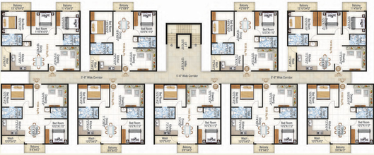 Floor Plan of Sai Purvi Khosala in Marathahalli, Bangalore - Image 220083