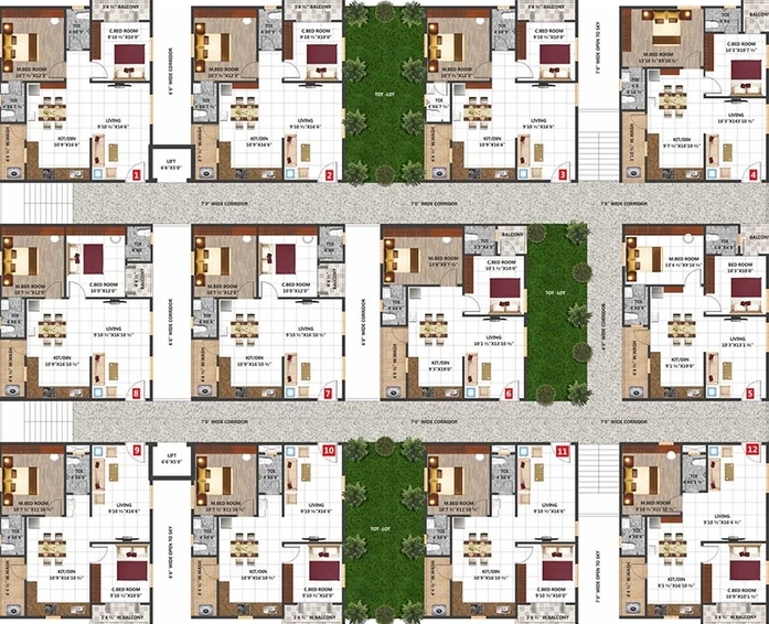 Floor Plan of Sree Laxmi Gardenia in Kistareddypet, Hyderabad - Image 220121