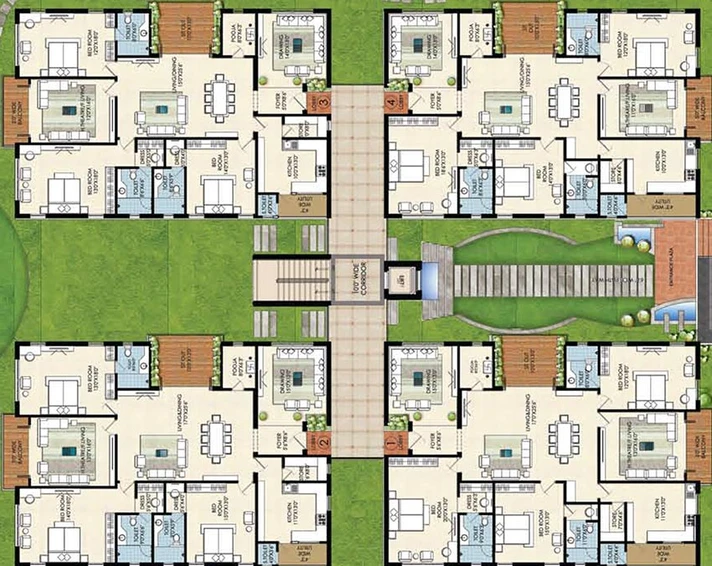 Floor Plan of Vamsiram Jyothi Lotus in Banjara Hills, Hyderabad - Image 220158