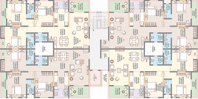 Floor Plan of Pragati The Pearl in Moshi, Pune - Image 220186