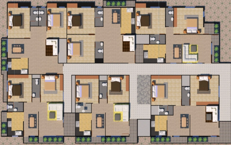 Floor Plan of Crest Intimacy in Kaggadasapura, Bangalore - Image 220210