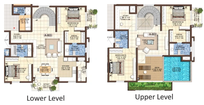 4 BHK Penthouse in Jain Heights East Parade in Hennur Road, Bangalore - Image 832093