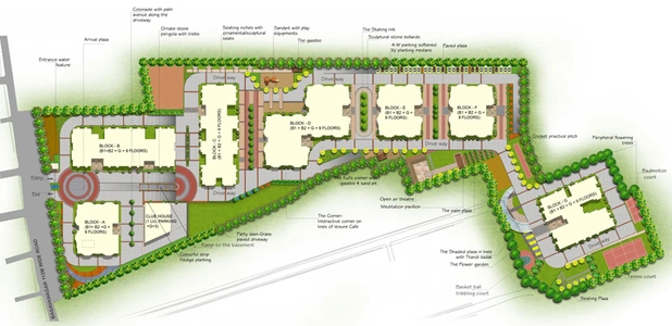 Master Plan of Jain Heights East Parade in Hennur Road, Bangalore - Image 220223
