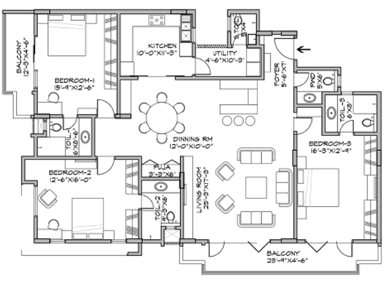 3 BHK Flat in New Dimensions Glendale Glendale in Varthur, Bangalore - Image 832094