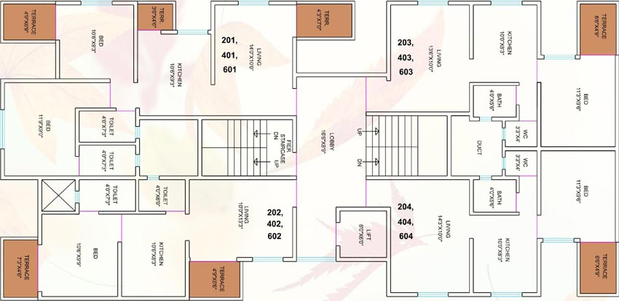 Floor Plan of City Sai Morya in Ravet, Pune - Image 118390