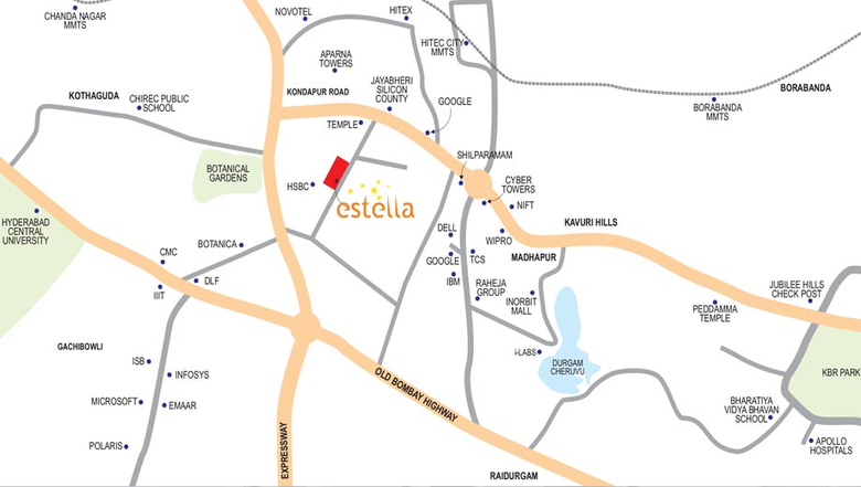 Location of Sew Estella in Kondapur, Hyderabad - Image 220293