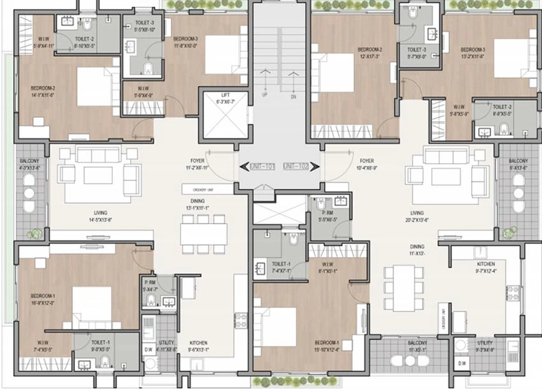Floor Plan of Evantha Twilight in Koramangala, Bangalore - Image 220347