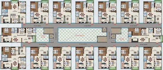 Floor Plan of Sri Jewel Park in Narsingi, Hyderabad - Image 220358