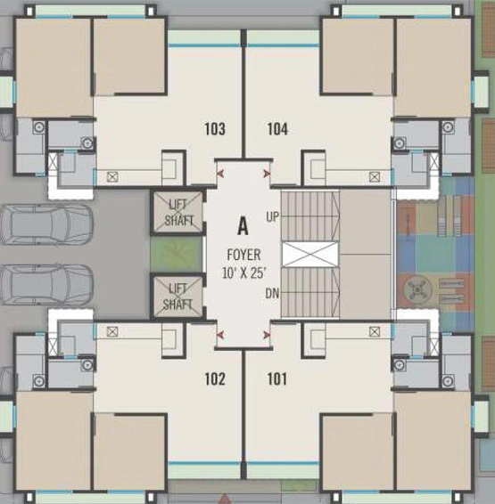 Floor Plan of Kautilya 99 in Vaishnodevi Circle, Ahmedabad - Image 126524