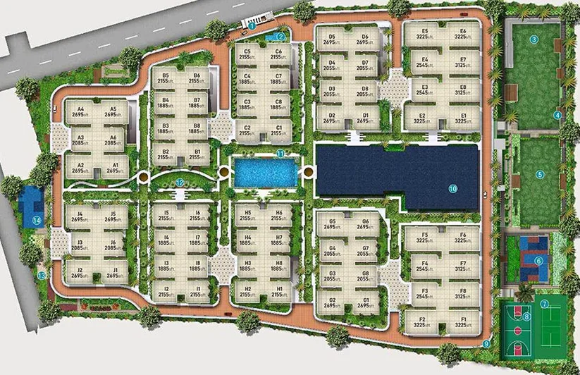 Master Plan of SRR Sriram River View in Narsingi, Hyderabad - Image 220389