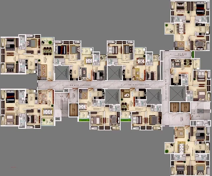 Floor Plan of Srijan Optima in Rajarhat, Kolkata - Image 220388