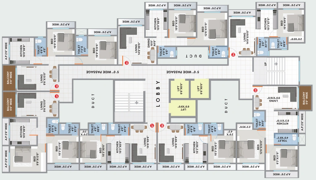 Floor Plan of Nine SK Heights in Vasai West, Palghar - Image 118631