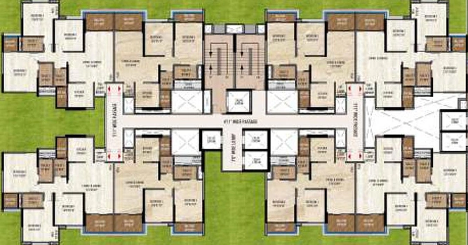 Floor Plan of Winsome Mountain Crest in Charholi, Pune - Image 220606