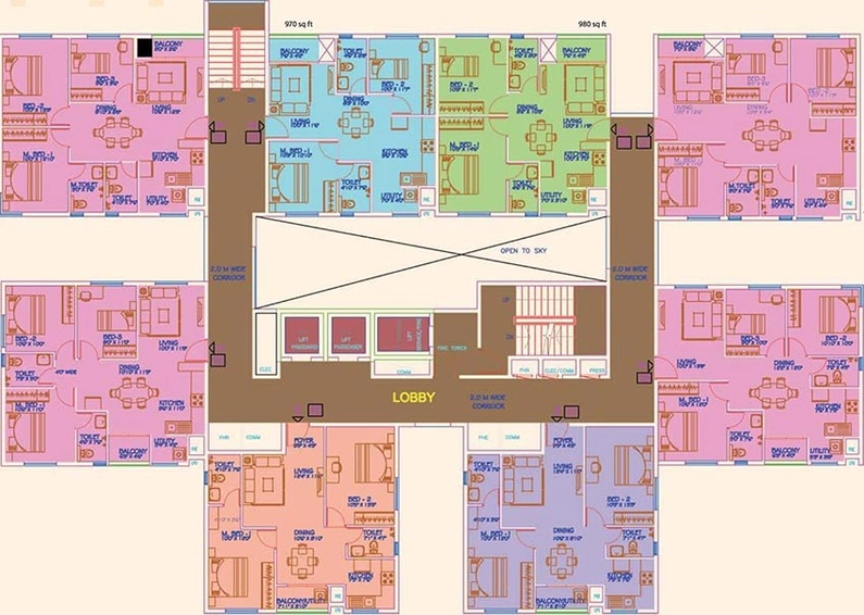 Floor Plan of Mantri Celestia in Financial District, Hyderabad - Image 220623