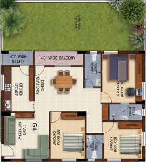 3 BHK Flat in Pavani Aqua in Kondapur, Hyderabad - Image 832248