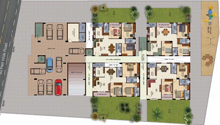 Master Plan of Pavani Aqua in Kondapur, Hyderabad - Image 220650