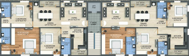Floor Plan of Pinnacle Rabindra Enclave in Kondapur, Hyderabad - Image 220671