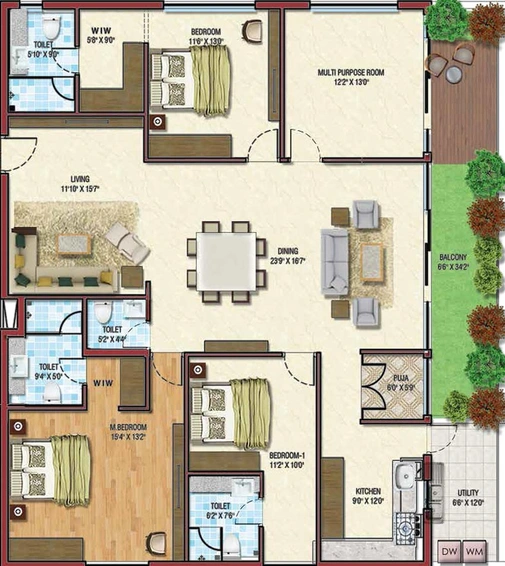 4 BHK Flat in 360 Life Tower 2 in Hitech City, Hyderabad - Image 832259