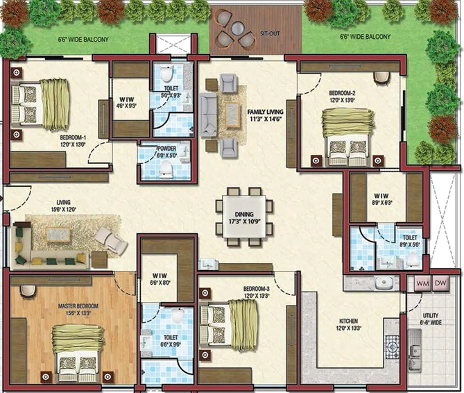 4 BHK Flat in 360 Life Tower 2 in Hitech City, Hyderabad - Image 832260