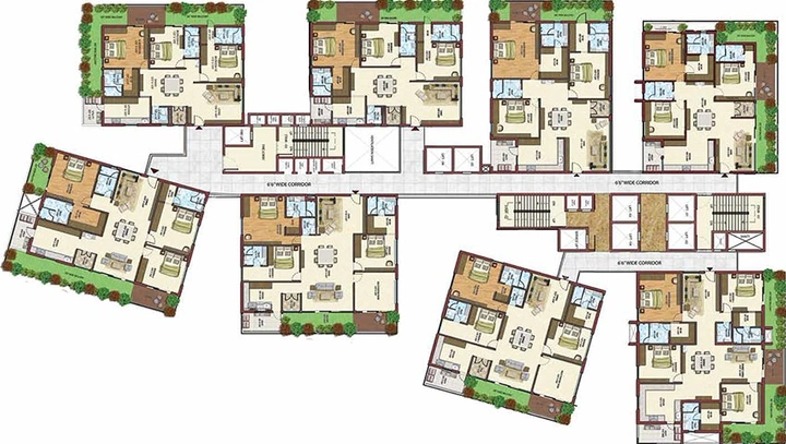 Floor Plan of 360 Life Tower 2 in Hitech City, Hyderabad - Image 220691