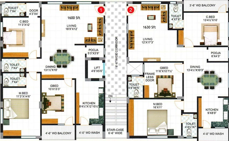 Floor Plan of Sree Hanumans Megalithic Nest in Kondapur, Hyderabad - Image 220770