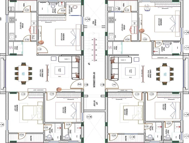 Floor Plan of Confident Atria Serenity in Hafeezpet, Hyderabad - Image 220817