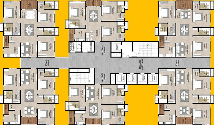 Floor Plan of Gangothri Tribhuja in Kollur, Hyderabad - Image 220853