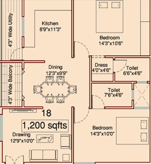 2 BHK Flat in Pranith Advaya in Thummaloor, Hyderabad - Image 832326