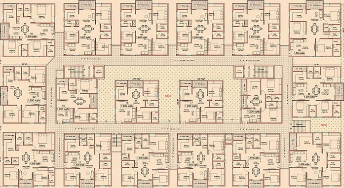 Floor Plan of Pranith Advaya in Thummaloor, Hyderabad - Image 220909