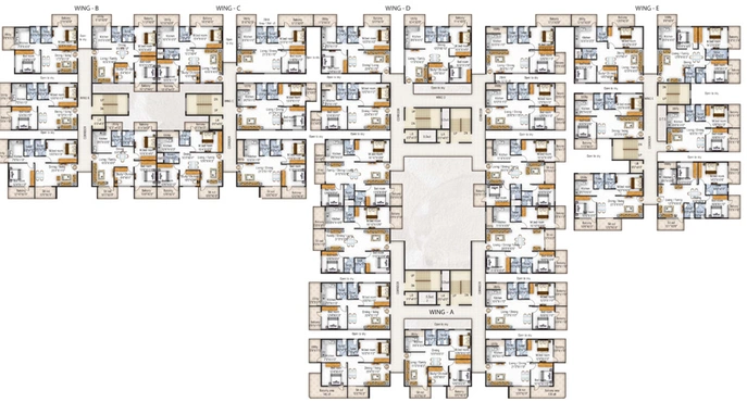 Floor Plan of Atco Sapphire in Sarjapur Road, Bangalore - Image 221018