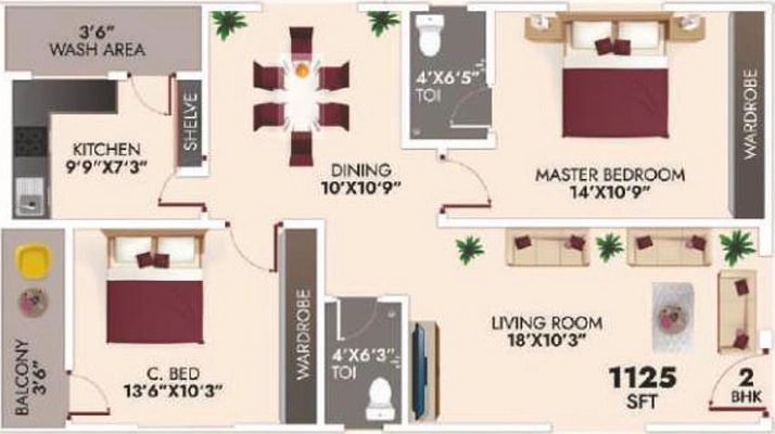 2 BHK Flat in Aalaya Aspire in Bachupally, Hyderabad - Image 832359