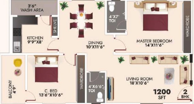 2 BHK Flat in Aalaya Aspire in Bachupally, Hyderabad - Image 832360