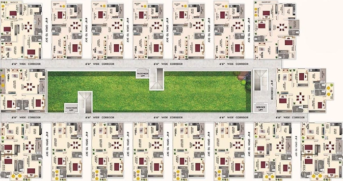Floor Plan of Aalaya Aspire in Bachupally, Hyderabad - Image 221028