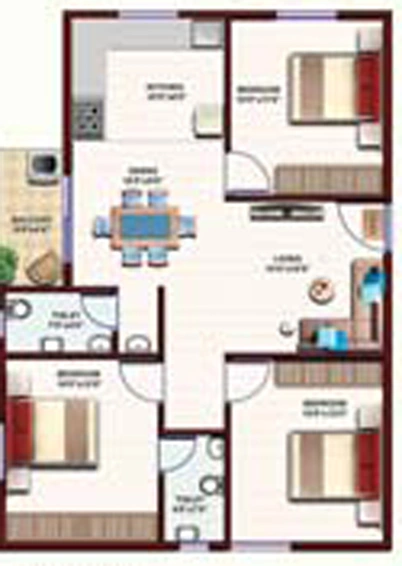 3 BHK Flat in Bhavisha Urban Homes in Sarjapur, Bangalore - Image 832374