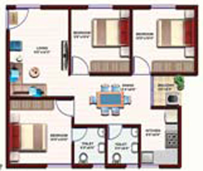3 BHK Flat in Bhavisha Urban Homes in Sarjapur, Bangalore - Image 832373