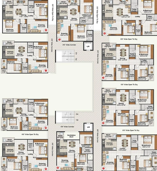 Floor Plan of Giridhari Avighna in Bandlaguda Jagir, Hyderabad - Image 221078