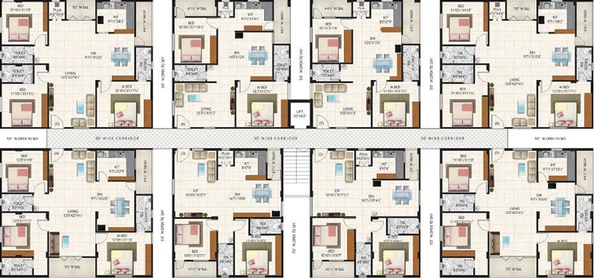 Floor Plan of Imperial Oasis Greens in Bachupally, Hyderabad - Image 221091