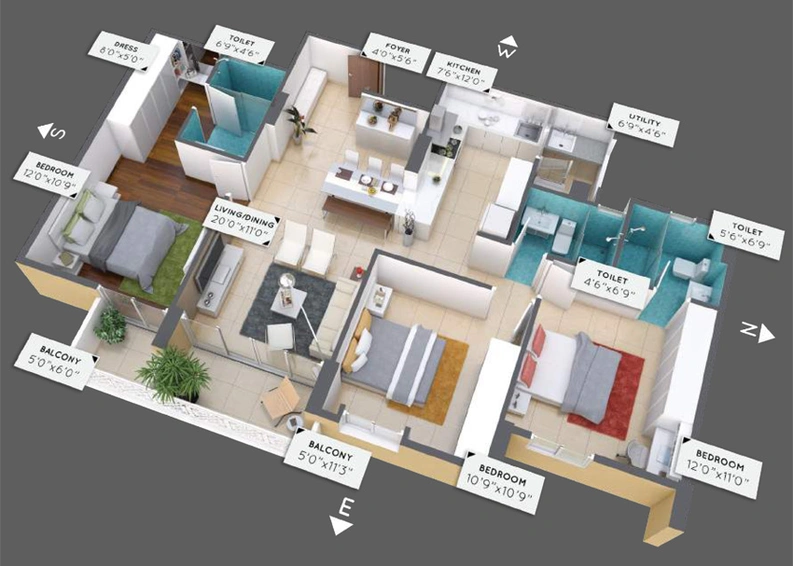 3 BHK Flat in Dasta Concerto in Sarjapur, Bangalore - Image 832392