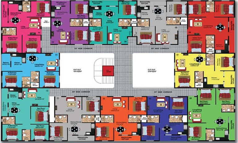 Floor Plan of DS Max Sprinkles in Sarjapur Road, Bangalore - Image 221111