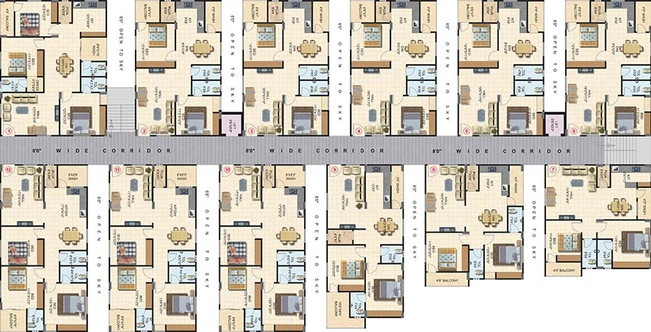 Floor Plan of Maanvi Alpha Homes in Pragathi Nagar, Hyderabad - Image 221119