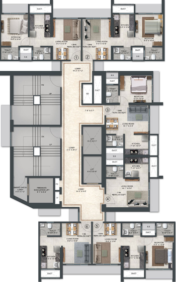 Floor Plan of Agarwal Maple in Goregaon East, Mumbai - Image 30074