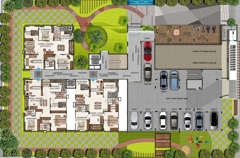 Master Plan of MLC Ushas Mahalaxmi in Kondapur, Hyderabad - Image 221140