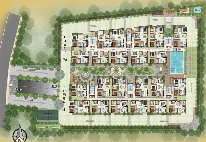 Master Plan of Estella Maple Square in Choodasandra, Bangalore - Image 221167