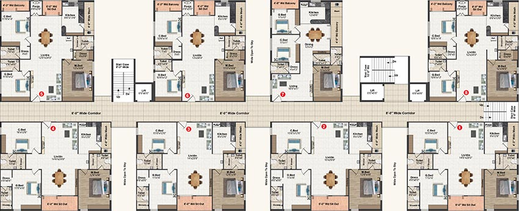 Floor Plan of Pragathi Raghupathi County in Pragathi Nagar, Hyderabad - Image 221180