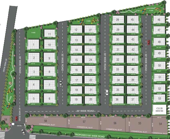Master Plan of Praneeth Pranav Orchid in Bachupally, Hyderabad - Image 221197