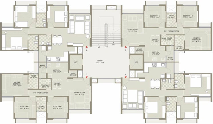 Floor Plan of Vishwanath Maher Homes 2 in Shela, Ahmedabad - Image 129049