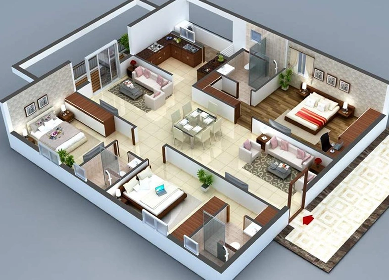 3 BHK Flat in Rishee Dwelton One in Bachupally, Hyderabad - Image 832452