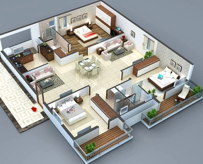3 BHK Flat in Rishee Dwelton One in Bachupally, Hyderabad - Image 832453