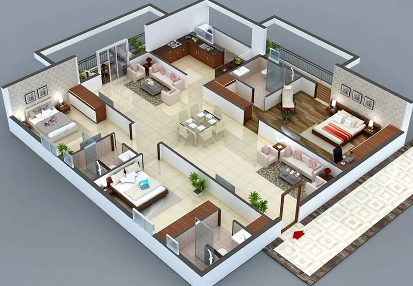 3 BHK Flat in Rishee Dwelton One in Bachupally, Hyderabad - Image 832454
