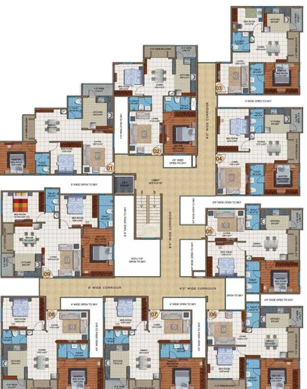 Floor Plan of Mana Karmel in Sarjapur Road, Bangalore - Image 221284